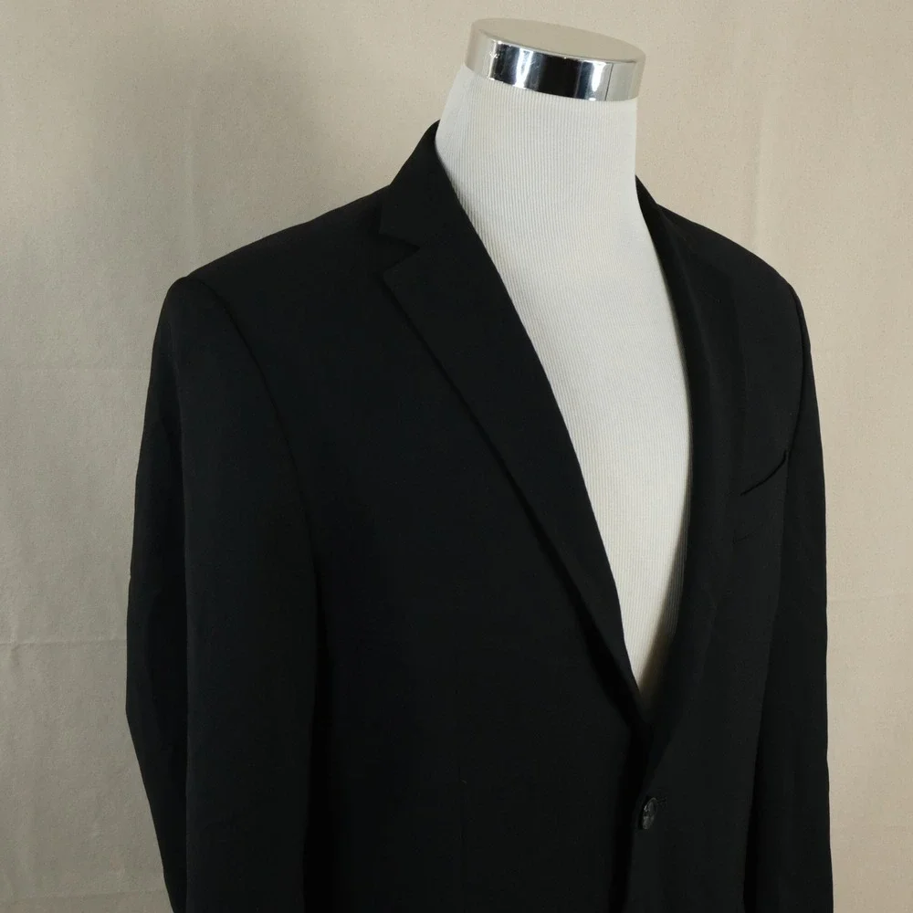 Banana Republic 38R Sport Coat Cerruti Wool Black Two Button Lined Vented Formal
